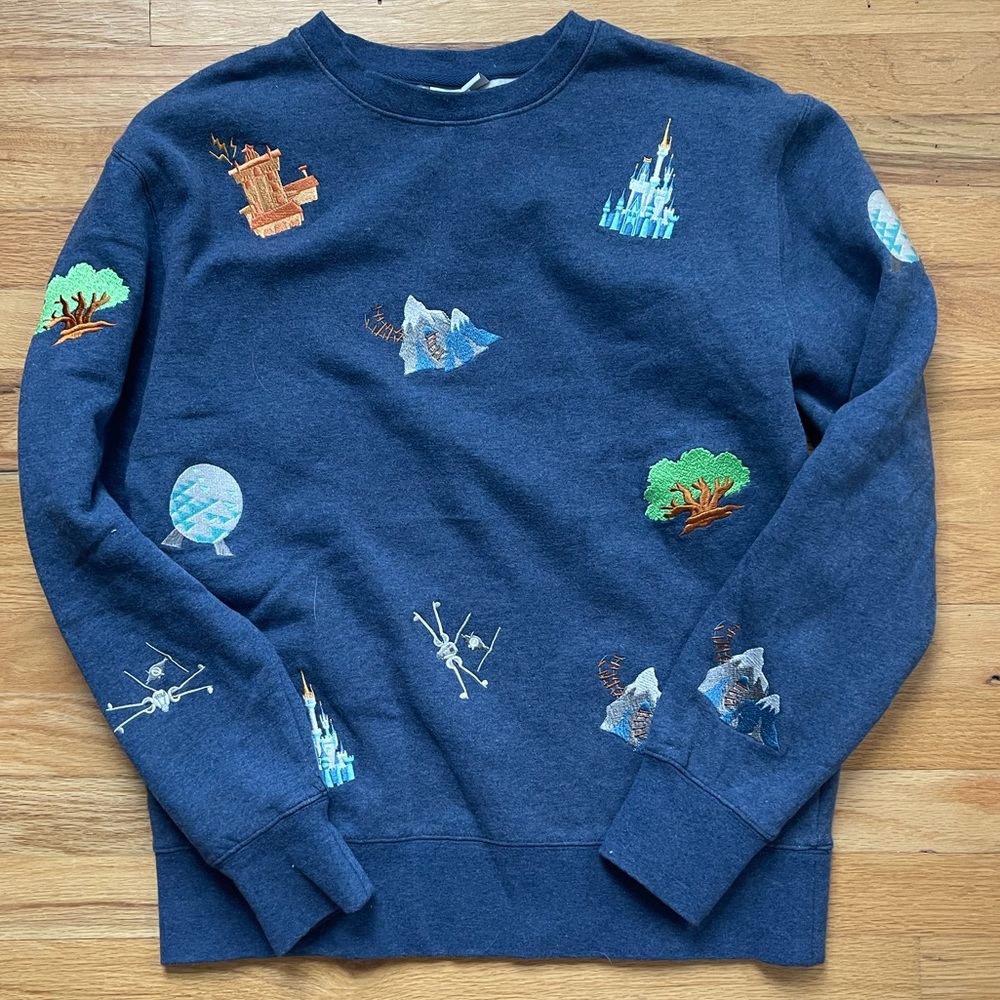 Disney World life Collection embroidered icons sweatshirt